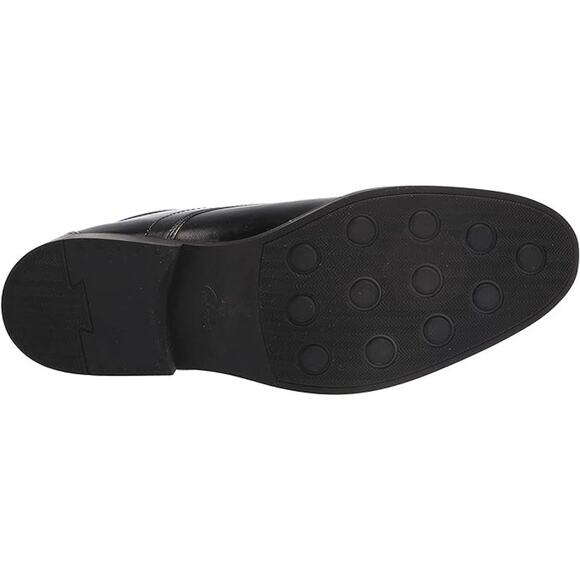 NWT Clarks Men\'s Whiddon Plain Oxford, Black Leather, 12